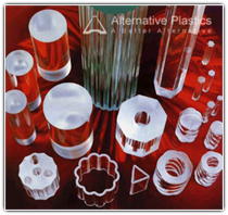 A selection of clear acrylic profiles 