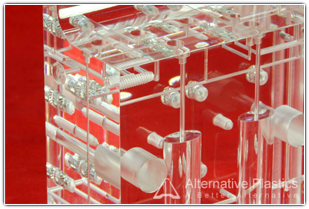 Medical Valve Machined From Clear Acrylic Block