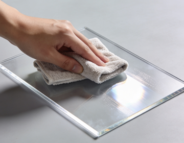 acrylic sheet being polished