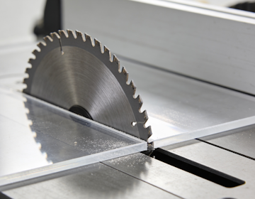 acrylic sheet being cut